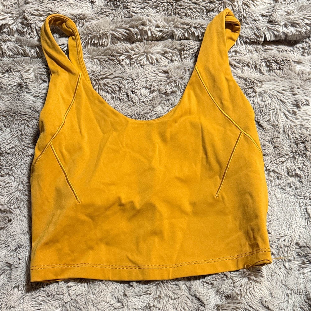 CALIA by Carrie Underwood Mustard Crop Top